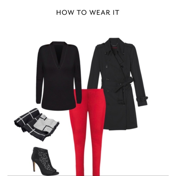 White House Black Market Pants - WHBM “The Slim Ankle” Red Pants | Tailored Fit